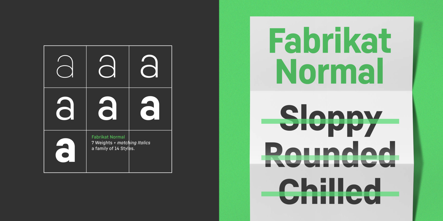 Fabrikat Normal Medium Italic Font preview